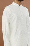 Shop_Aham-Vayam_White Cotton Embroidered Floral Geometric Utsav Kurta And Patiala Set _Online_at_Aza_Fashions