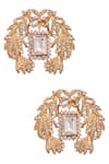 Shop_Ae-Tee_Gold Plated Crystal Earrings_at_Aza_Fashions