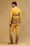 Soniya G_Yellow Crepe Plain Ombre Jacket Set _Online_at_Aza_Fashions