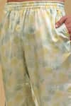 Soniya G_Green Cotton Satin Embroidery Printed Shirt And Pant Set _at_Aza_Fashions