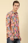 Soniya G_Multi Color Cotton Printed Abstract Geometric Shirt _Online_at_Aza_Fashions