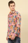 Buy_Soniya G_Multi Color Cotton Printed Abstract Geometric Shirt _Online_at_Aza_Fashions