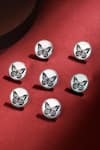 Buy Cosa Nostraa Silver Dainty Butterfly Oxidised Buttons - Set Of 7 at Aza Fashions Buy_Cosa Nostraa_Silver Dainty Butterfly Oxidised Buttons - Set Of 7 _at_Aza_Fashions