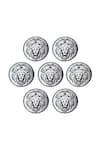 Cosa Nostraa Silver Power Ruler Oxidised Buttons - Set Of 7 Online at Aza Fashions Cosa Nostraa_Silver Power Ruler Oxidised Buttons - Set Of 7 _Online_at_Aza_Fashions