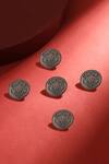 Buy_Cosa Nostraa_Grey Power Ruler Buttons - Set Of 5 _at_Aza_Fashions