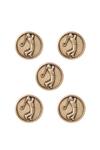 Cosa Nostraa_Gold Golfer Carved Buttons - Set Of 5 _Online_at_Aza_Fashions