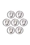 Cosa Nostraa_Silver Gold Biscuit Oxidised Buttons - Set Of 7 _Online_at_Aza_Fashions