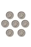 Cosa Nostraa_Grey Gold Biscuit Buttons - Set Of 7 _Online_at_Aza_Fashions