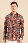 Mayank Modi - Men_Multi Color Muslin Printed Digital Shirt  _Online_at_Aza_Fashions