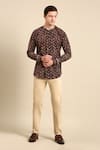Buy_Mayank Modi - Men_Multi Color Cotton Printed Digital Shirt _at_Aza_Fashions