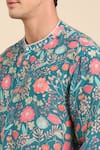 Buy_Mayank Modi - Men_Blue Muslin Printed Digital Floral Shirt _Online_at_Aza_Fashions