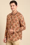 Shop_Mayank Modi - Men_Multi Color Soft Muslin Printed Digital Full Sleeve Shirt _Online_at_Aza_Fashions