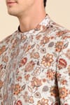 Buy_Mayank Modi - Men_Grey Muslin Printed Floral Bandhgala _Online_at_Aza_Fashions