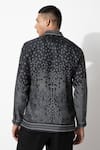 Shop_Rohit Gandhi + Rahul Khanna_Black Silk Abstract Diamond Print Shirt _at_Aza_Fashions