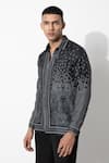 Buy_Rohit Gandhi + Rahul Khanna_Black Silk Abstract Diamond Print Shirt _Online_at_Aza_Fashions