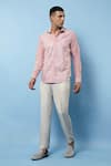 Buy Rohit Gandhi + Rahul Khanna Pink Linen Embroidery Hand Shirt Online at Aza Fashions Buy_Rohit Gandhi + Rahul Khanna_Pink Linen Embroidery Hand Shirt _Online_at_Aza_Fashions