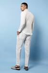 Shop_Rohit Gandhi + Rahul Khanna_Off White Linen Embroidery Hexagon Shirt _at_Aza_Fashions