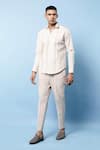 Buy_Rohit Gandhi + Rahul Khanna_White Cotton Pintuck Shirt_at_Aza_Fashions