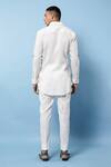 Shop_Rohit Gandhi + Rahul Khanna_White Cotton Asymmetric Shirt _at_Aza_Fashions