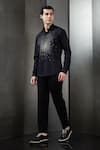 Buy Rohit Gandhi + Rahul Khanna Black Cotton Embroidery Stardust Pattern Shirt at Aza Fashions Buy_Rohit Gandhi + Rahul Khanna_Black Cotton Embroidery Stardust Pattern Shirt _at_Aza_Fashions
