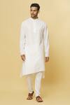 Buy Aham-Vayam White Cotton Tatvam Sankalp Kurta And Pyjama Set at Aza Fashions Buy_Aham-Vayam_White Cotton Tatvam Sankalp Kurta And Pyjama Set _at_Aza_Fashions
