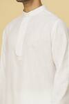 Shop Aham-Vayam White Cotton Tatvam Sankalp Kurta And Pyjama Set at Aza Fashions Shop_Aham-Vayam_White Cotton Tatvam Sankalp Kurta And Pyjama Set _at_Aza_Fashions