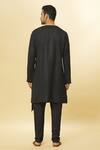 Aham-Vayam Black Cotton Tatvam Solid Kurta And Pyjama Set Online at Aza Fashions Aham-Vayam_Black Cotton Tatvam Solid Kurta And Pyjama Set _Online_at_Aza_Fashions
