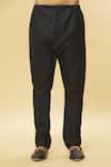 Buy_Aham-Vayam_Black Cotton Tatvam Mihara Solid Kurta And Pyjama Set 