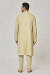 Aham-Vayam Beige Cotton Tatvam Akio Solid Kurta And Pyjama Set Online at Aza Fashions Aham-Vayam_Beige Cotton Tatvam Akio Solid Kurta And Pyjama Set _Online_at_Aza_Fashions