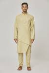Buy Aham-Vayam Beige Cotton Tatvam Akio Solid Kurta And Pyjama Set Online at Aza Fashions Buy_Aham-Vayam_Beige Cotton Tatvam Akio Solid Kurta And Pyjama Set _Online_at_Aza_Fashions