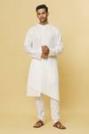 Buy Aham-Vayam White Cotton Tatvam Jun Solid Kurta And Pyjama Set at Aza Fashions Buy_Aham-Vayam_White Cotton Tatvam Jun Solid Kurta And Pyjama Set _at_Aza_Fashions