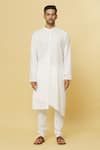 Buy Aham-Vayam White Cotton Tatvam Jun Solid Kurta And Pyjama Set Online at Aza Fashions Buy_Aham-Vayam_White Cotton Tatvam Jun Solid Kurta And Pyjama Set _Online_at_Aza_Fashions