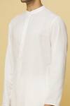 Shop Aham-Vayam White Cotton Tatvam Jun Solid Kurta And Pyjama Set at Aza Fashions Shop_Aham-Vayam_White Cotton Tatvam Jun Solid Kurta And Pyjama Set _at_Aza_Fashions