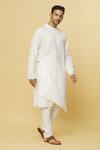 Shop Aham-Vayam White Cotton Tatvam Jun Solid Kurta And Pyjama Set Online at Aza Fashions Shop_Aham-Vayam_White Cotton Tatvam Jun Solid Kurta And Pyjama Set _Online_at_Aza_Fashions
