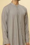 Shop Aham-Vayam Grey Cotton Tatvam Shri Kurta And Pyjama Set at Aza Fashions Shop_Aham-Vayam_Grey Cotton Tatvam Shri Kurta And Pyjama Set _at_Aza_Fashions