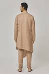 Aham-Vayam_Beige Cotton Tatvam Siddhant Kurta And Pyjama Set _Online_at_Aza_Fashions