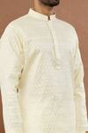 Shop_Aham-Vayam_Beige Kharif Silk Cotton Kurta Set_Online_at_Aza_Fashions