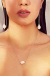 Buy_Anaash_White Metal And Pearl Pendant Necklace_at_Aza_Fashions