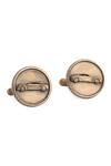 Buy_Cosa Nostraa_Gold The Car Power Carved Lapel Pin And Cufflinks Gift Set_Online_at_Aza_Fashions