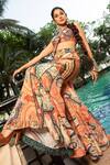 Shop_ASEEM KAPOOR_Multi Color Cotton Silk Printed Zari Kama Embroidered Corset Blouse  _Online_at_Aza_Fashions
