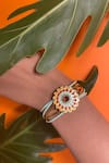 Buy_And Also_Multi Color Criss Cross Sunflower Cuff_at_Aza_Fashions