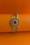 Shop_And Also_Multi Color Criss Cross Sunflower Cuff_at_Aza_Fashions