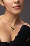 Buy_Anushka Jain Jewellery_Gold Plated Heart Out Locket Necklace _at_Aza_Fashions