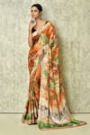 Buy_Nazaakat by Samara Singh_Multi Color Digital Printed Abstract Saree With Running Blouse_at_Aza_Fashions
