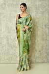 Buy_Khwaab by Sanjana Lakhani_Green Digital Printed Abstract Linear Saree With Running Blouse _Online_at_Aza_Fashions