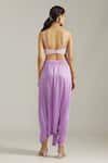 Buy_Priyaa_Purple Satin Silk Embroidered Sequin Jacket Dori Harem Pant Set _Online_at_Aza_Fashions