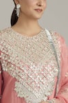 Shop_Priyaa_Pink Summer Silk Embroidered Gota Patti Floral Kurta Gharara Set  _Online_at_Aza_Fashions