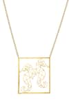 Shop_Zohra_Gold Plated Seahorse Pendant Necklace _at_Aza_Fashions