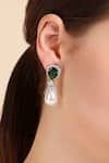 Buy Auraa Trends Green Beads, Stones, Diamonds Embellished Earrings at Aza Fashions Buy_Auraa Trends_Green Beads, Stones, Diamonds Embellished Earrings _at_Aza_Fashions