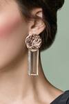 Buy_Zohra_Gold Plated Stone Earrings _at_Aza_Fashions